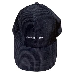 Artchimia Black Corduroy Hat Cap Menswear‎ Adjustable Back Strap  - NWOT